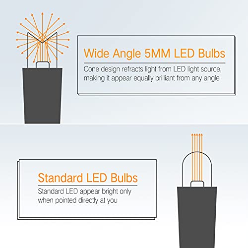 5MM Wide Angle Christmas String Lights Green