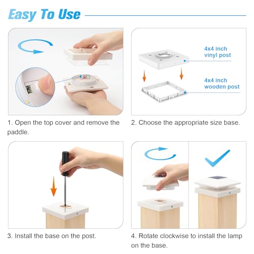 4x4 Solar Post Cap Lights (6 Count)