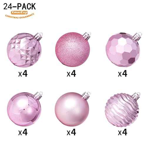 60mm 2.36" Christmas Ball Ornaments Shatterproof Christmas Ornaments Set Decorations for Xmas Tree Balls (34 Count)