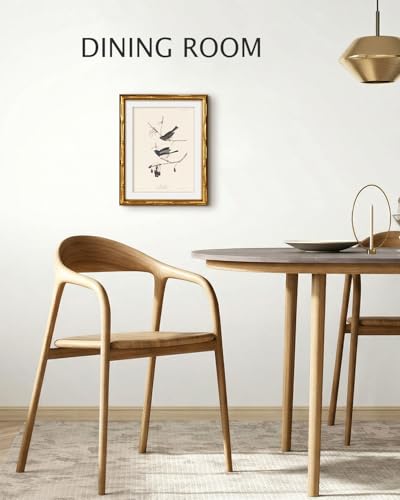 Bamboo Detail Design Gold Framed Wall Art Kitchen Decor