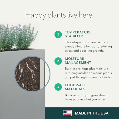 PolyStone 46" Large Rectangular Outdoor Planter Box