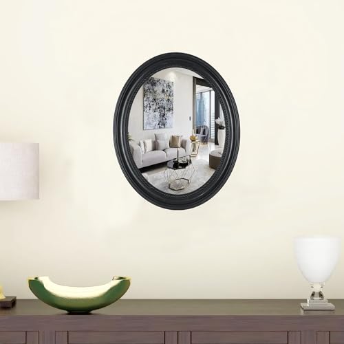 20 x 16 inch Black Wall Mirror Oval Bathroom Mirror Bedroom Mirror
