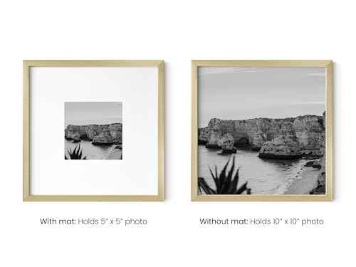 10x10 Gold Metal Picture Frames Matted to 5x5 (4 Count)