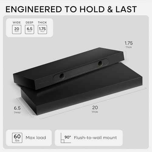 20 Inch Floating Shelves (4 Count)