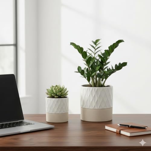 Ceramic Self Watering Plant Pot for Indoor Plants