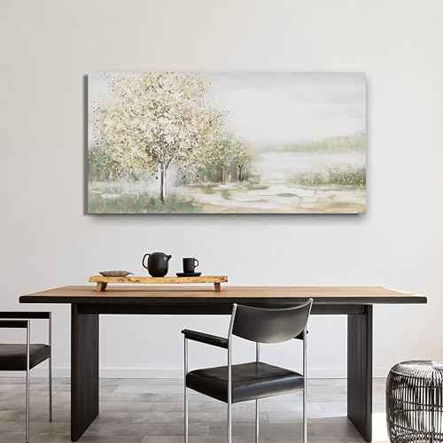 Green Wall Art Canvas Wall Art Decor Spring Scene Nature Landscape Wall Painting Decorations Artwork Wall Art Prints Pictures For Room Living Room Bedroom Office Decor 20x40 Inch