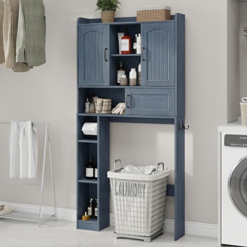 Over The Toilet Cabinet with 2 Barn Doors & Sliding Door