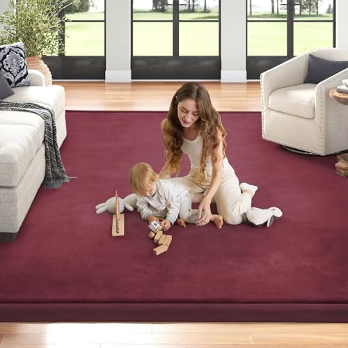 Baby Play Mat for Floor Nursery Muscle Mat Area Rug Playroom Rug 79x110" Elastic Foam 1.3" Thick Crawling Mat for Babies