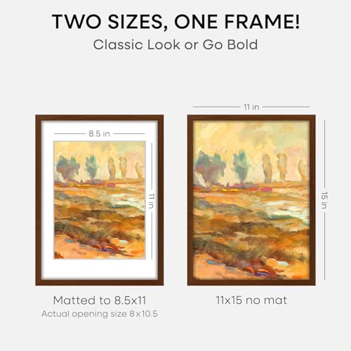 11x15 Brown Oak Picture Frame (3 Count)