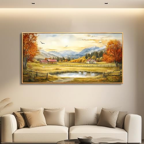 Large Canvas Wall Art For Living Room Wall Decor For Farmhouse Bedroom Office Decor Ink