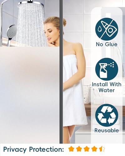Frosted Glass Window Privacy Film Decorative with Tools