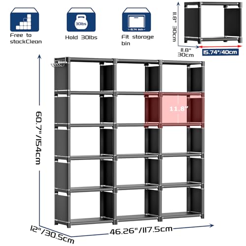 Bookshelf 15 Cube Storage Organizer