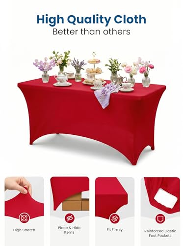 Spandex Table Cloth 2 Pack [4FT (2 Count)