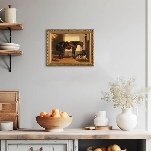 Vintage Gold Framed Wall Art for Home Decor