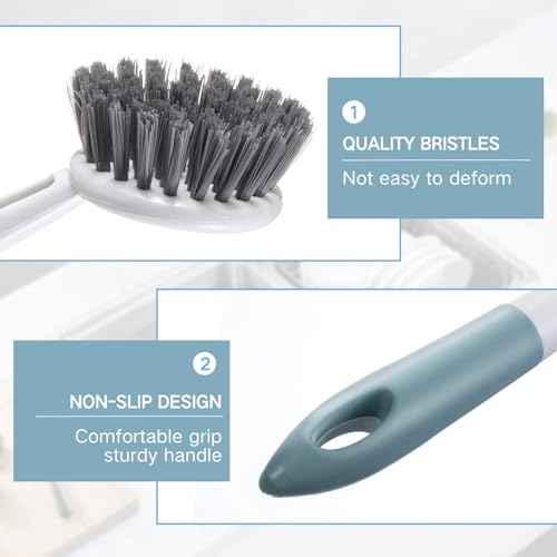 6 Pack Long Handle Dish Scrub Brush Stiff Bristles (6 Count)
