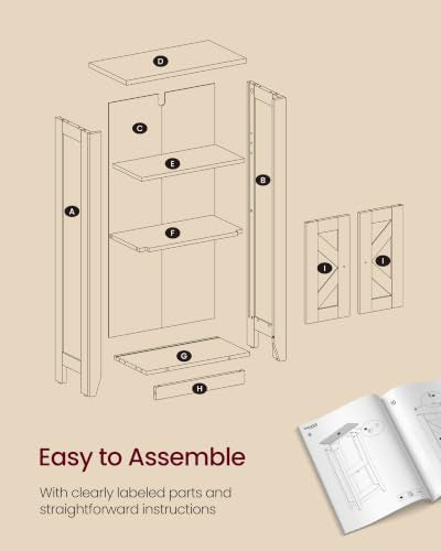 Farmhouse Storage Cabinet with 2 Barn Doors