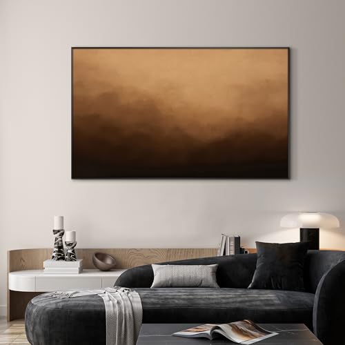 36"x60" Extra Large Framed Wall Art Warm Earth Tones Abstract Landscape Illustration for Home Living Room Bedroom Decor