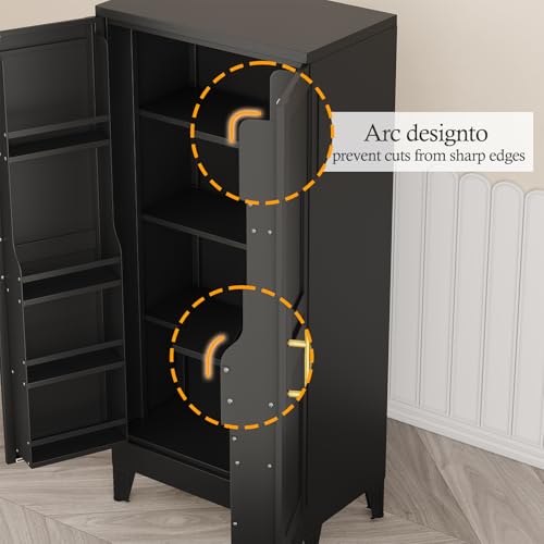 Black Kitchen Pantry Storage Cabinet