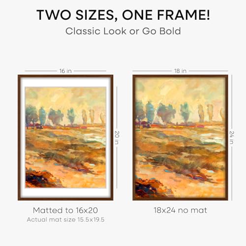 18x24 Brown Oak Poster Frame