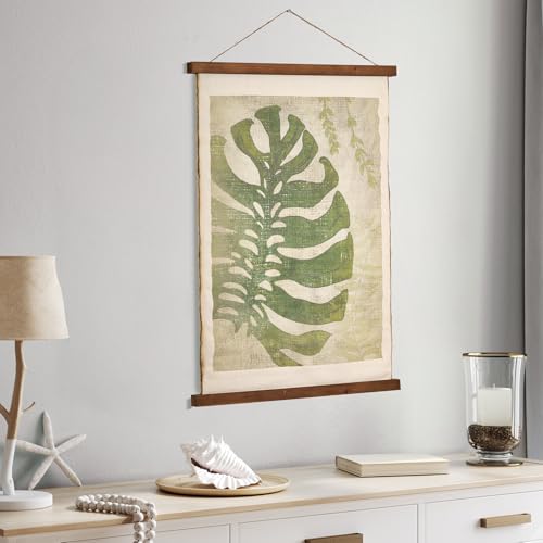 Botanical Monstera Leaf Canvas Wall Tapestry
