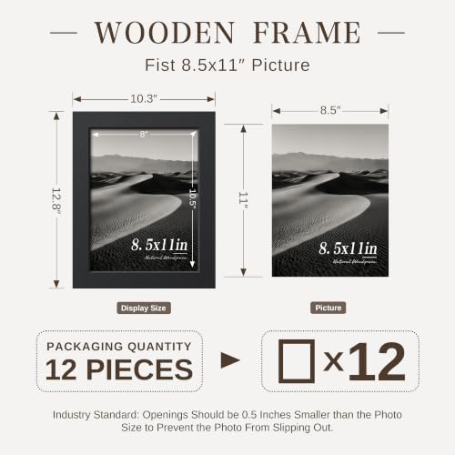 8.5x11 Picture Frame Set of 12