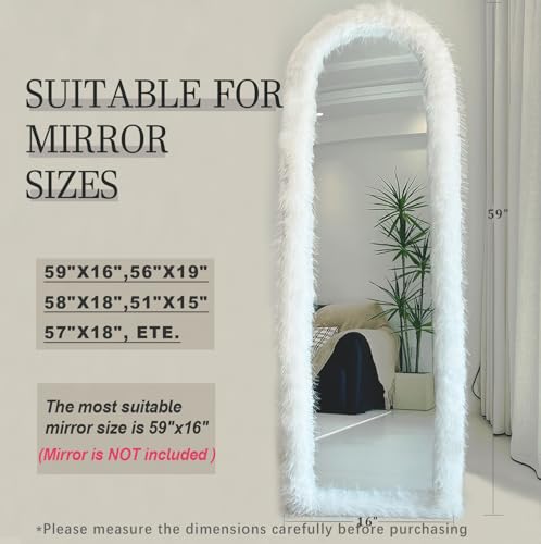 Fluffy Mirror Frame Cover for Arched & Full