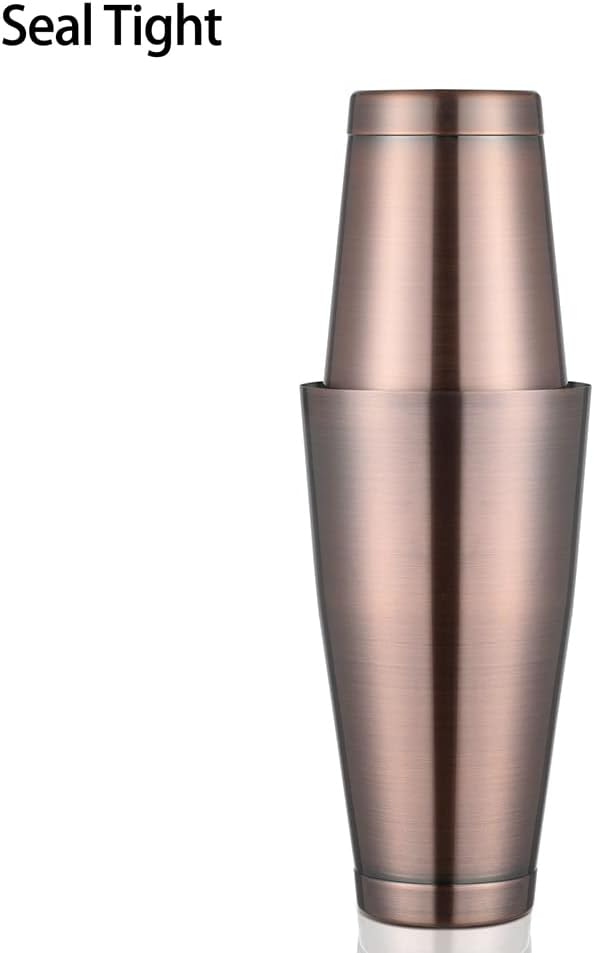 ETENS Boston Cocktail Shaker Antique Copper, Cocktail Shaker Tins Weighted, Bar Shaker Set Bartender Shakers for Bartending - Martini Shaker Stainless Steel Drink Mixer | Bar Tools Metal Shaking Tin