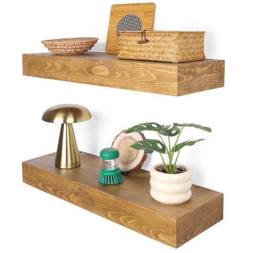 Floating Shelves 3 inch Thick for Wall Set of 2 (2 Count)