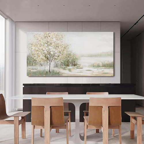 Green Wall Art Modern Nature Wall Art Canvas Art Wall Decor Spring Scene Wall Art Decor Artwork Large Wall Art Prints for Room Living Room Bedroom Office Decor 24X48 inch