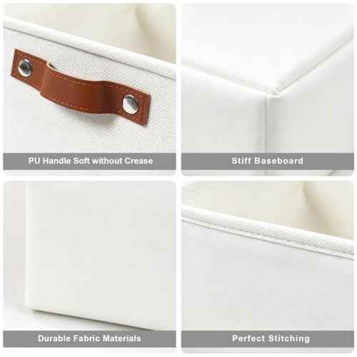 Collapsible Fabric Storage Cubes 11x11 Cube Storage Bins (4 Count)
