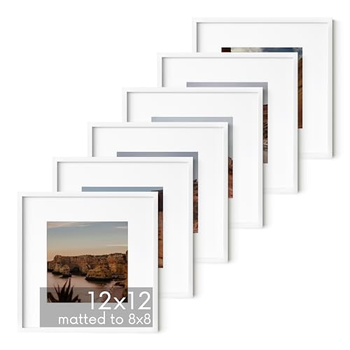 12x12 White Aluminum Frame Set of 6 (6 Count)