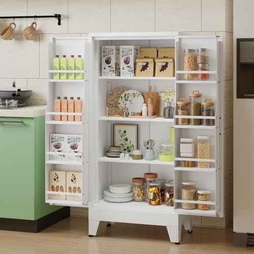48" H Metal Kitchen Pantry Storage Cabinet