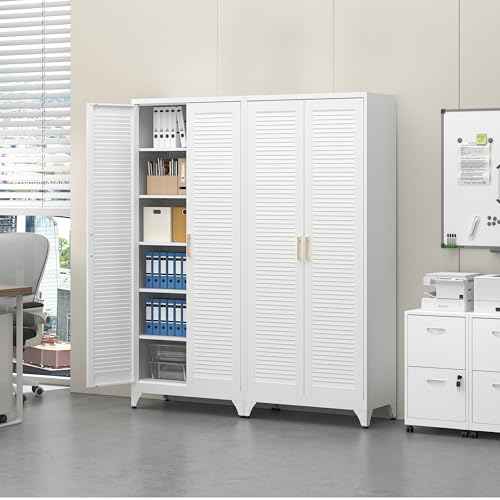75" Metal Storage Cabinet