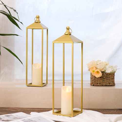 22'' 19'' Large Lanterns Decorative Outdoor Indoor (2 Count)