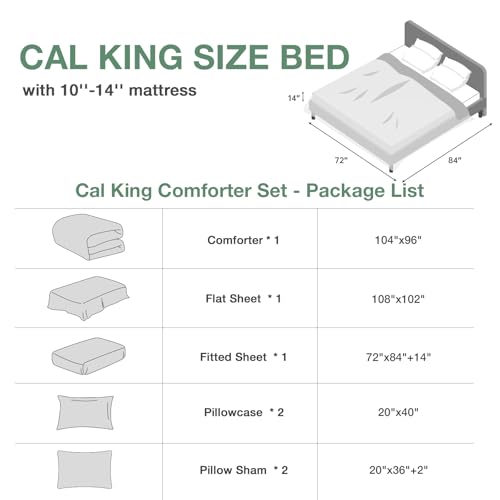 Navy Blue Cal King Comforter Set