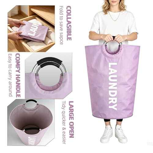 115L Collapsible Laundry Bag with Handle