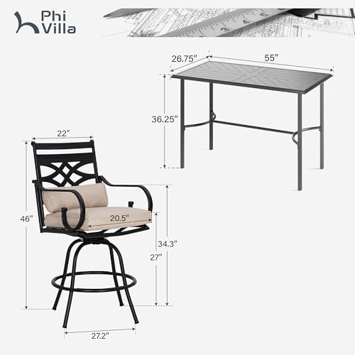 Patio Bar Set 5 PCS (5 Count)