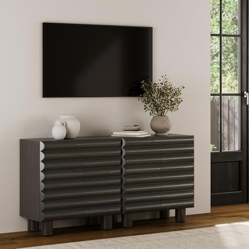 Kendra Modern Accent Cabinet with Sculpted Door