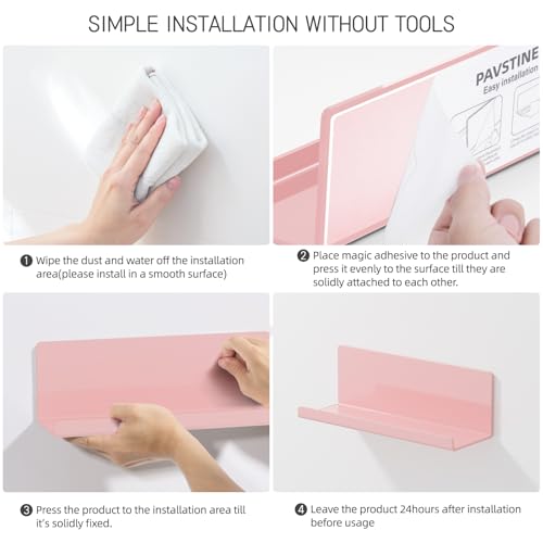 Adhesive Floating Shelves for Wall No Drilling