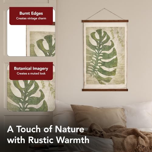 Botanical Monstera Leaf Canvas Wall Tapestry