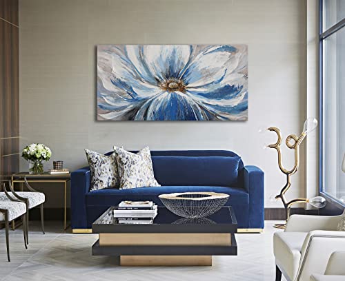 Large Blue Wall Art Framed