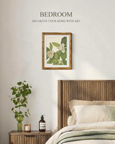 Gold Framed Bamboo Wall Art