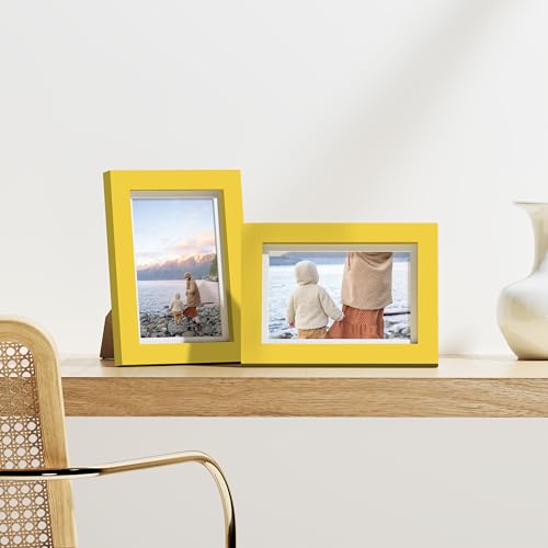 4x6 Picture Frames Set of 9 for Wall or Tabletop Display (9 Count)