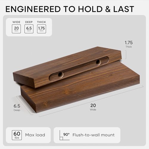 20 Inch Floating Shelves (2 Count)
