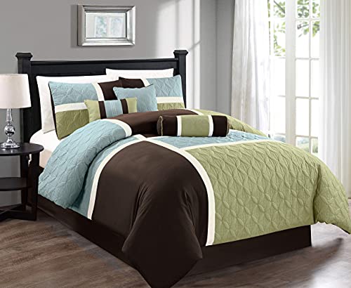 7 Piece Quilted Patchwork Comforter Set