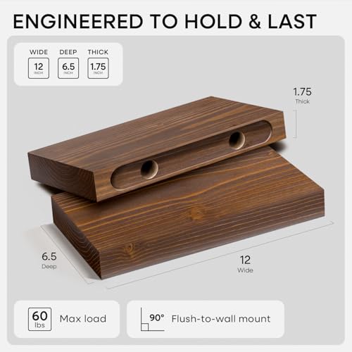 12 Inch Floating Shelves (2 Count)