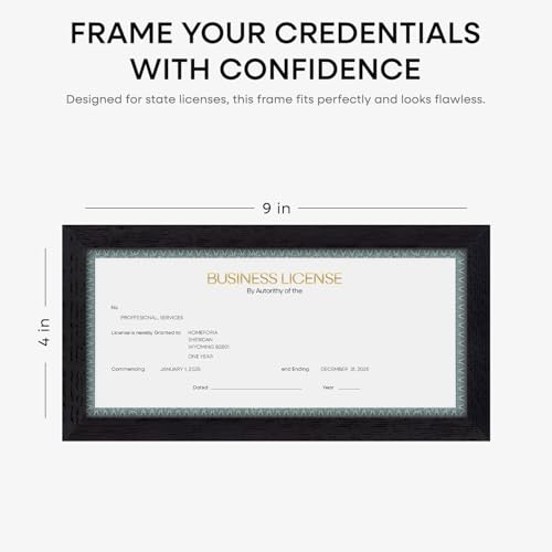 4x9 White Oak Business License Frame (2 Count)