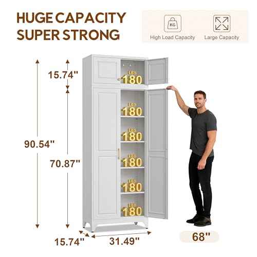 90.8" Kitchen Pantry Cabinet
