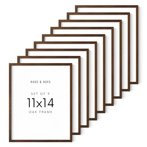 Walnut Wood 11x14 Picture Frames (9 Count)