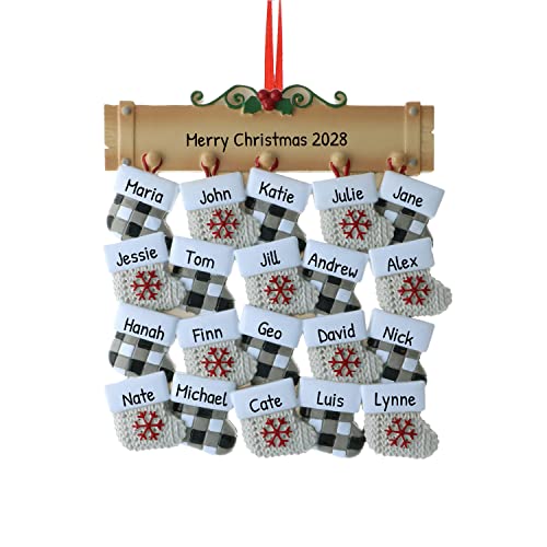 3D Stockings Family of 20 Ornament 2026 Personalized Family Christmas Ornaments 2026